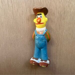 Vintage 90’s Bert Cowboy Sesame Street 3” JHP Solid Kids Toy Figure